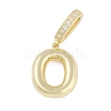 Brass Micro Pave Clear Cubic Zirconia Pendants KK-M289-01O-G-1