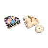 Diamond Shape Enamel Pin JEWB-N007-228-3