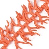 Opaque Acrylic Imitation Coral Beads Strands SACR-P033-02A-08-1