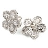 Cubic Zirconia Flower Stud Earrings EJEW-I304-16P-01-2