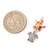 7Pcs 7 Styles Dyed Synthetic Turquoise Starfish & Alloy Sea Animals Pendants PALLOY-JF03754-3