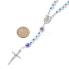 Acrylic & Glass Rosary Bead Necklaces NJEW-JN04605-3