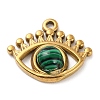 Natural Malachite Eye Pendants STAS-Q249-01G-02-1