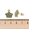 Natural Green Aventurine Stud Earrings EJEW-H153-01G-03-3