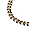 Enamel Ear of Wheat Link Chain Necklace NJEW-P220-02G-01-2