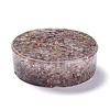 Resin with Natural Orange Quartz Chip Stones Ashtray DJEW-F015-05E-3