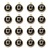 Golden Plated Alloy Charms LS-ENAM-S118-02U-2