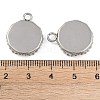 Non-Tarnish 304 Stainless Steel Pendant Cabochon Settings STAS-Z070-01P-01-3