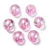 UV Plating Transparent Rainbow Iridescent Acrylic Beads TACR-D010-07C-2