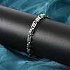 304 Stainless Steel Oval Link Chain Bracelets for Women Men BJEW-F488-63A-P-3