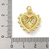 Rack Plating Brass Pave Cubic Zirconia Pendants KK-G513-31G-3