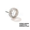 Chic Western Hip-hop Double-row Brass Rhinestone Ring Jewelry for Women JJ2699-8-1