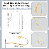 2 Colors 925 Sterling Silver Earring Hooks STER-BBC0006-24B-2