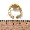 Brass Micro Pave Clear Cubic Zirconia Open Cuff Rings for Women RJEW-K289-02G-C-5