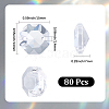 80Pcs Transparent Faceted Glass Connector Charms GLAA-SP0001-88D-01-2