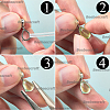 2Pcs Rhodium Plated Sterling Silver Pendant Cabochon Settings STER-BBC0008-82-6