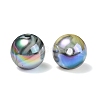 UV Plating Rainbow Iridescent Acrylic Beads PACR-E001-03G-3