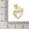 Rack Plating Brass Micro Pave Cubic Zirconia Pendants KK-C052-06G-3