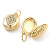 Brass Pave Clear Cubic Zirconia Pendants KK-U009-11A-G-2