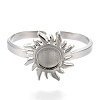 Non-Tarnish 304 Stainless Steel Sun Cuff Rings LS-RJEW-N038-116P-3
