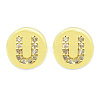 Brass Micro Pave Clear Cubic Zirconia Beads KK-T030-LA843-UX3-1