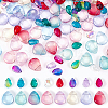 AHADERMAKER 160Pcs 16 Style Transparent Spray Painted Glass Beads GLAA-GA0001-45-7