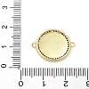 Brass Micro Pave Clear Cubic Zirconia Flat Round with Star Connector Charms KK-Z095-02G-3