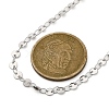 Anti-Tarnish 304 Stainless Steel Flat Sequin Chain Necklaces for Women NJEW-K255-28P-5