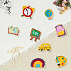 8Pcs 8 Styles Back to School Polyester Clothing Patches PATC-CY0001-55-7