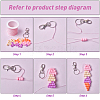 750Pcs 3 Style Plastic Beads KY-NB0001-30-4