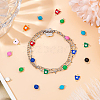 DICOSMETIC 50Pcs 5 Colors Evil Eye 304 Stainless Steel Enamel Connector Charms STAS-DC0013-22-5