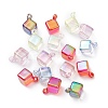 Transparent Acrylic Pendant with AB Color Plated MACR-D059-05-1