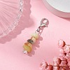 Natural Quartz Crystal & Lemon Jade & Citrine & Prehnite Chips Pendant Decoration HJEW-JM02346-02-2