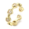Brass Micro Pave Cubic Zirconia Rings for Women RJEW-E295-42G-02-1