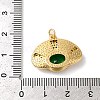 Rack Plating Brass Micro Pave Cubic Zirconia Pendants KK-U022-14G-02-3