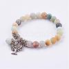 Natural Amazonite Stretch Bracelets BJEW-F262-A09-1