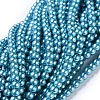 Eco-Friendly Dyed Glass Pearl Round Beads Strands HY-A002-3mm-RB073N-1