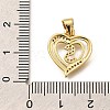 Rack Plating Brass Micro Pave Cubic Zirconia Pendants KK-L226-101G-S-3