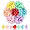 490Pcs 7 Style Opaque Acrylic Beads MACR-YW0002-04-1