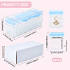 Rectangle Transparent ABS Plastic Jewelry Storage Boxes with Lid and PVC Bags CON-WH20001-17D-2