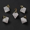 Natural Quartz Crystal Pendants G-P474-03G-07-1