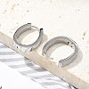 304 Stainless Steel Oval Hoop Earrings for Women EJEW-C096-66P-5