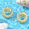 Brass Stud Earrings for Women EJEW-U035-02G-1