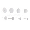 64Pcs 8 Size 304 Stainless Steel Stud Earring Findings STAS-LS0001-10S-1