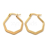 Ion Plating(IP) 304 Stainless Steel Hoop Earrings for Women EJEW-D083-14G-1