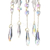 Quartz Crystal Tassels Pendant Decorations HJEW-P015-14-2