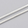Brass Round Snake Chain Necklaces X-MAK-T006-11B-S-3