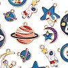 16Pcs 8 Style Alloy Enamel Pendants ENAM-FS0001-22-2