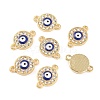 Evil Eye Zinc Alloy Enamel Connector Charms ENAM-TAC0021-13KCG-01-1