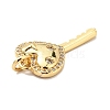 Brass Micro Pave Cubic Zirconia Pendants KK-E015-24G-3